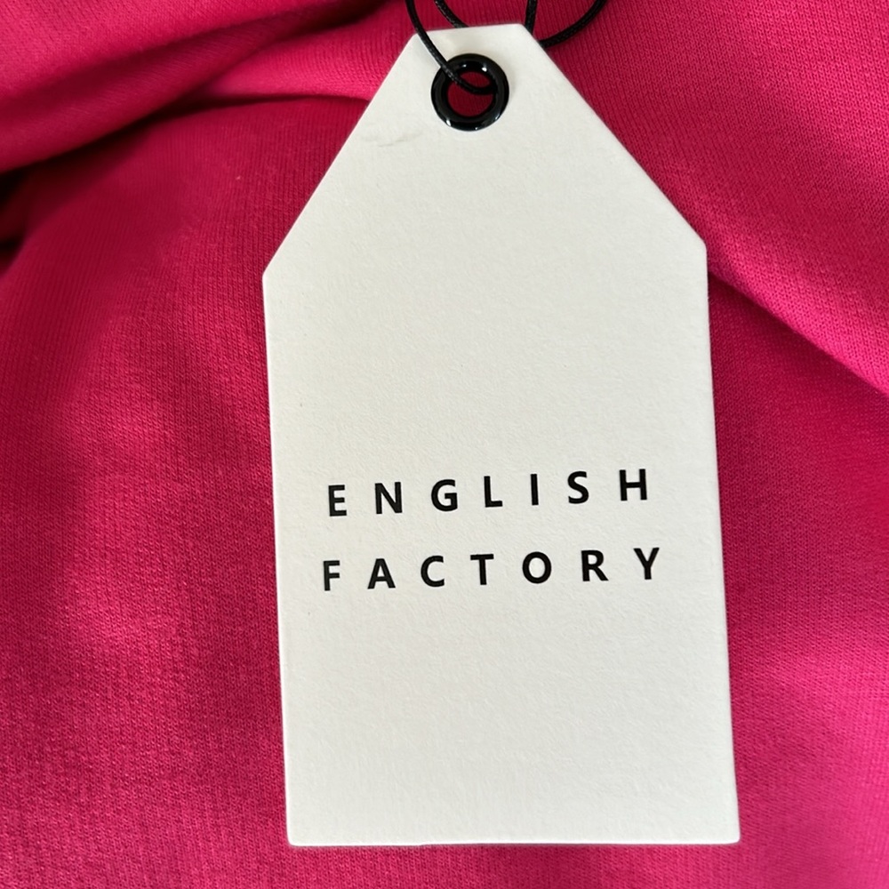 English Factory Size Small Magenta Cotton Bell Sleeve top - Picture 4 of 4
